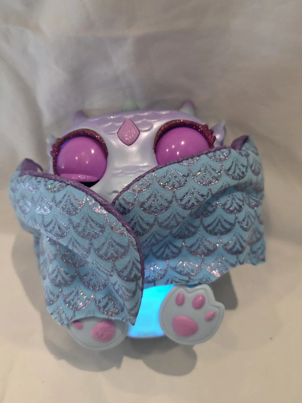Working FurReal MoodWings Purple and Blue Snow Dragon G1 Baby Toy 2020 Hasbro